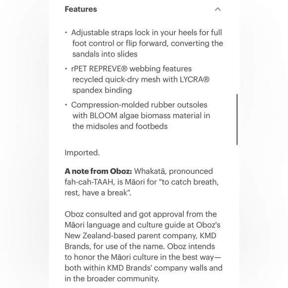 Oboz Mens Whakatā Trail Sandals - Picture 2 of 13